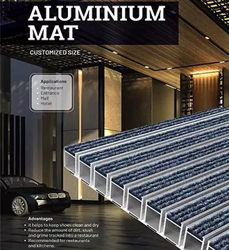Commercial entrance mat - NOVOMAT® FOSA - EMAC - aluminum / rubber